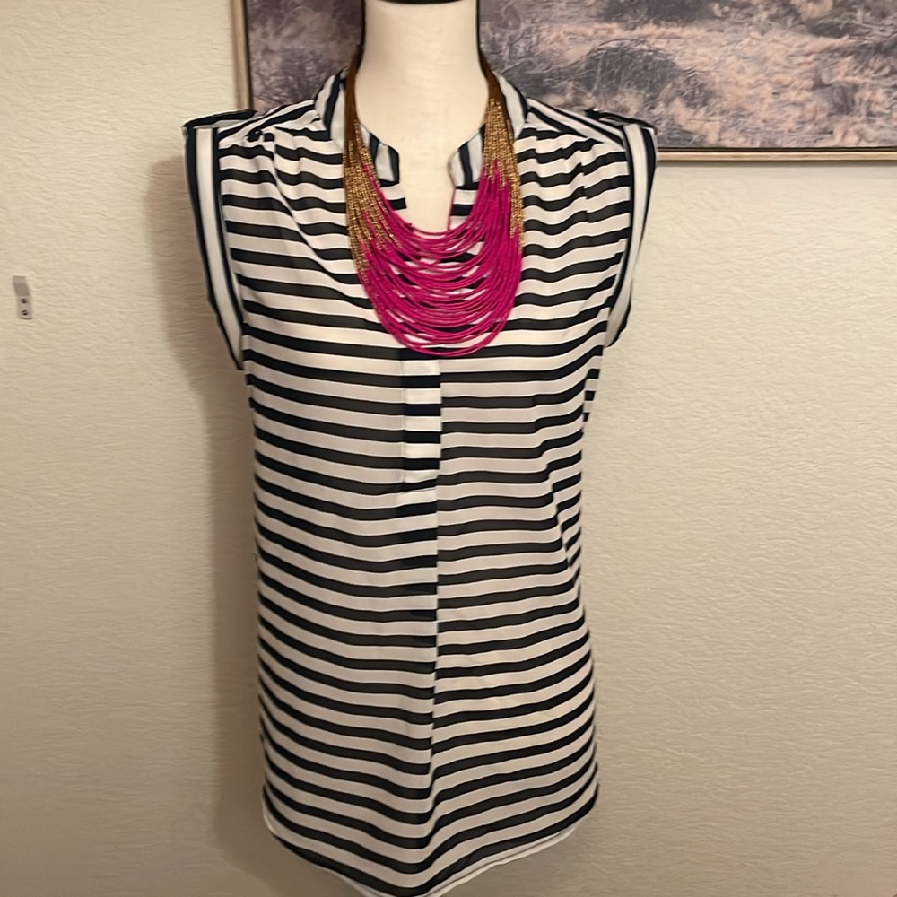 Nautical Stripped blouse- sleeveless